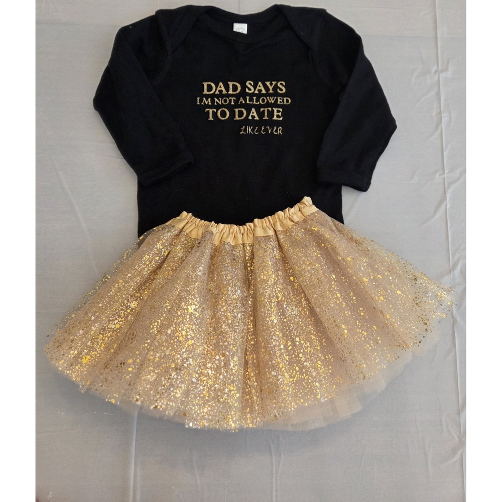 Rabbit Skins Outfit Infant Dad Says I'm Not Allowed To Date Like Ever Glitter...